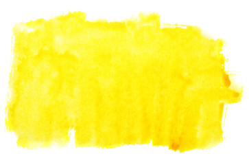 Yellow watercolor brush strokes