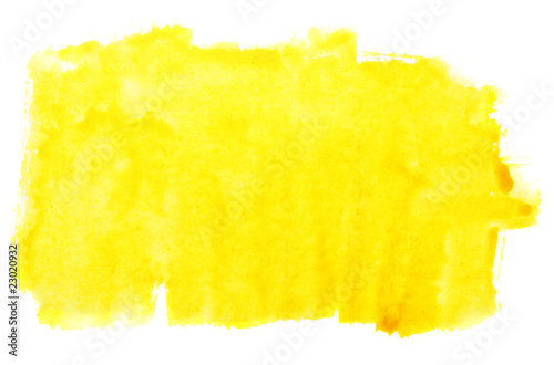 Yellow watercolor brush strokes