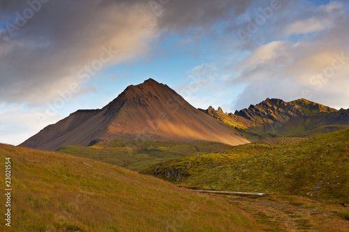 Landscape view in the east of Iceland