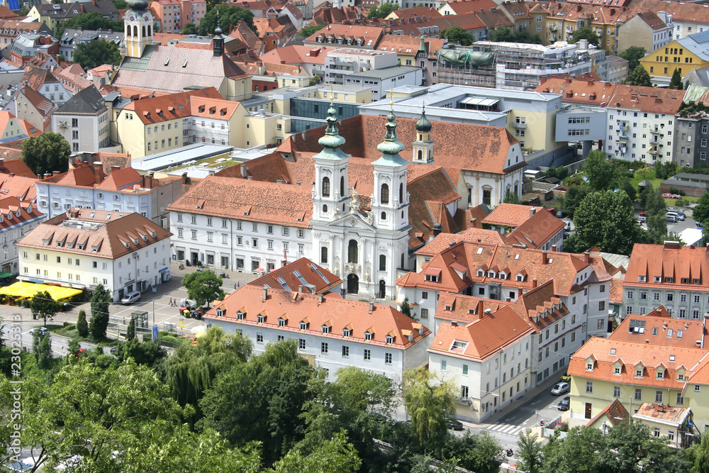 Luftansicht von Graz