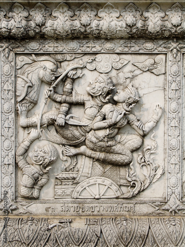 Ayutthaya temple wall reliefs nb. 24