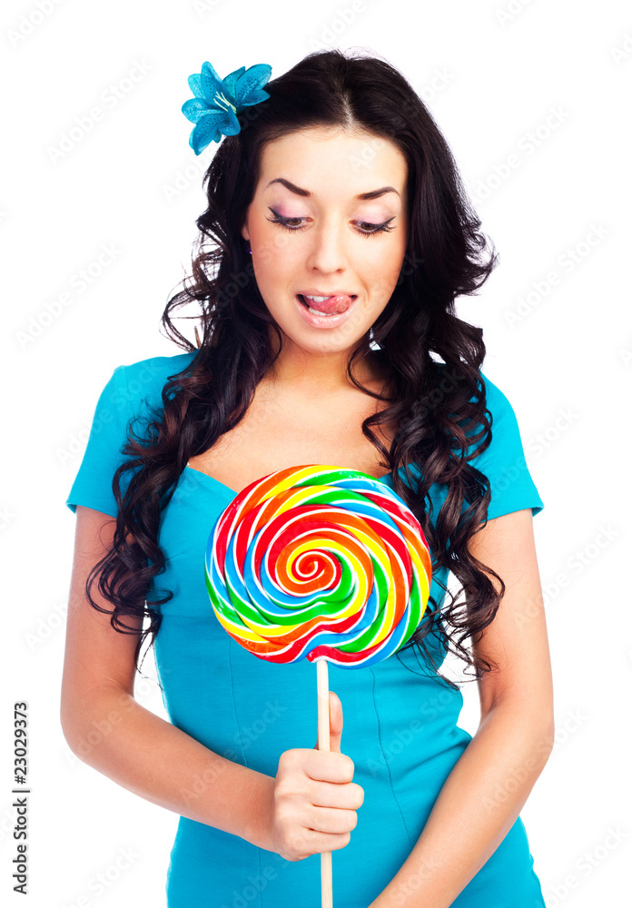 girl with a lollipop