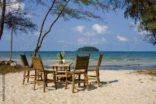Beautiful tropical beach in Cambodia