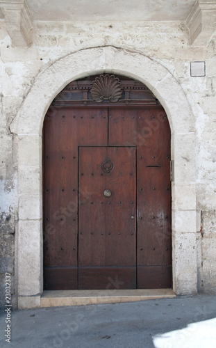 Wooden frontdoor.