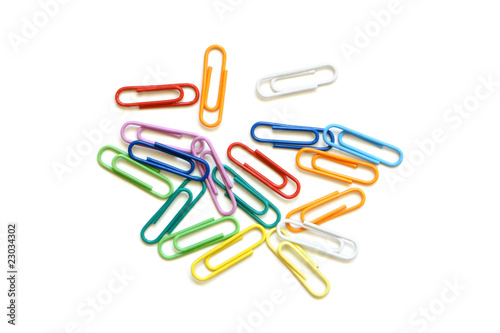 Multicolored paper clips