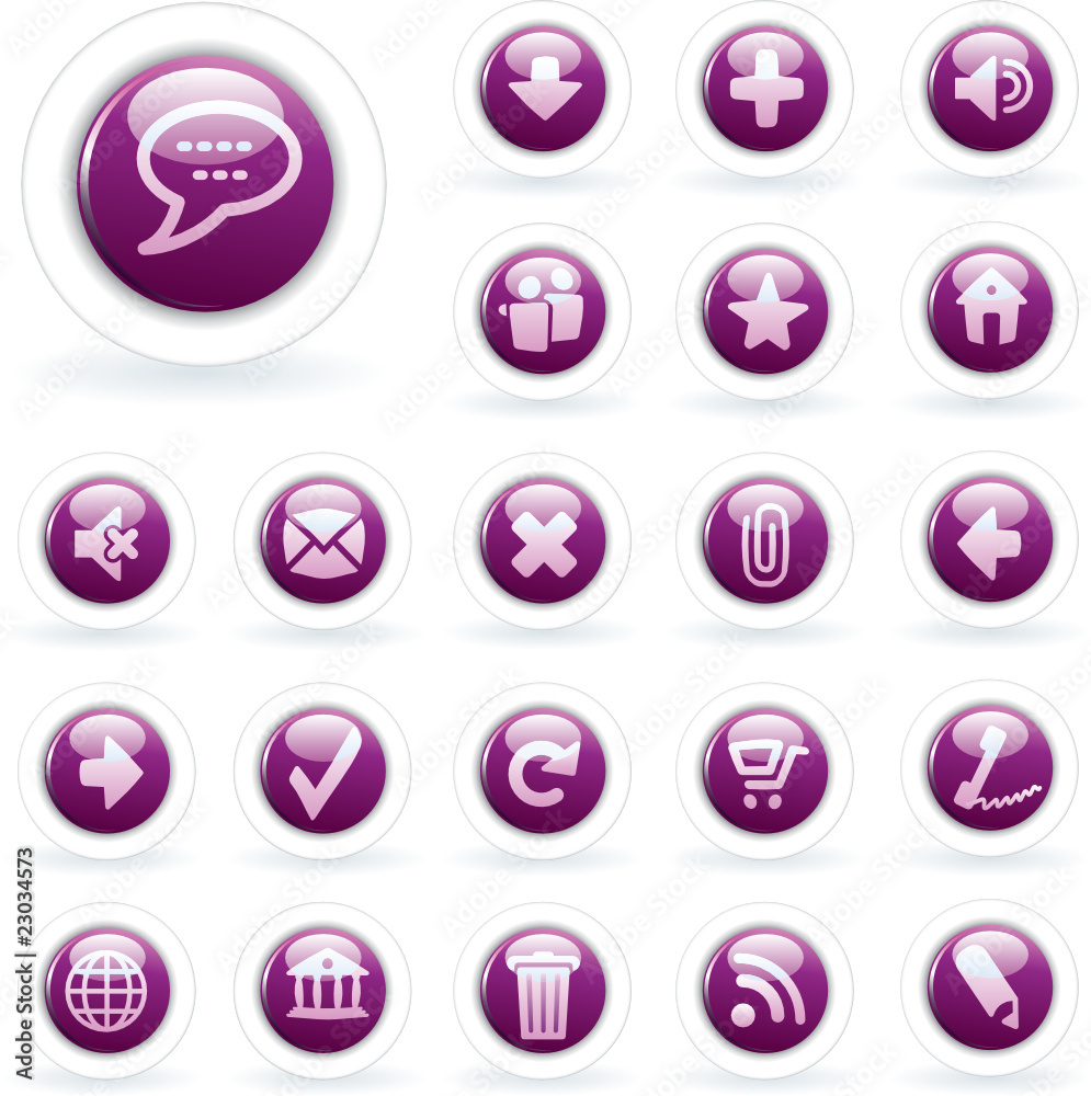 purple buttons white purple buttons white