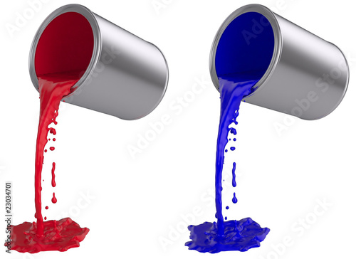 Paint can pouring out