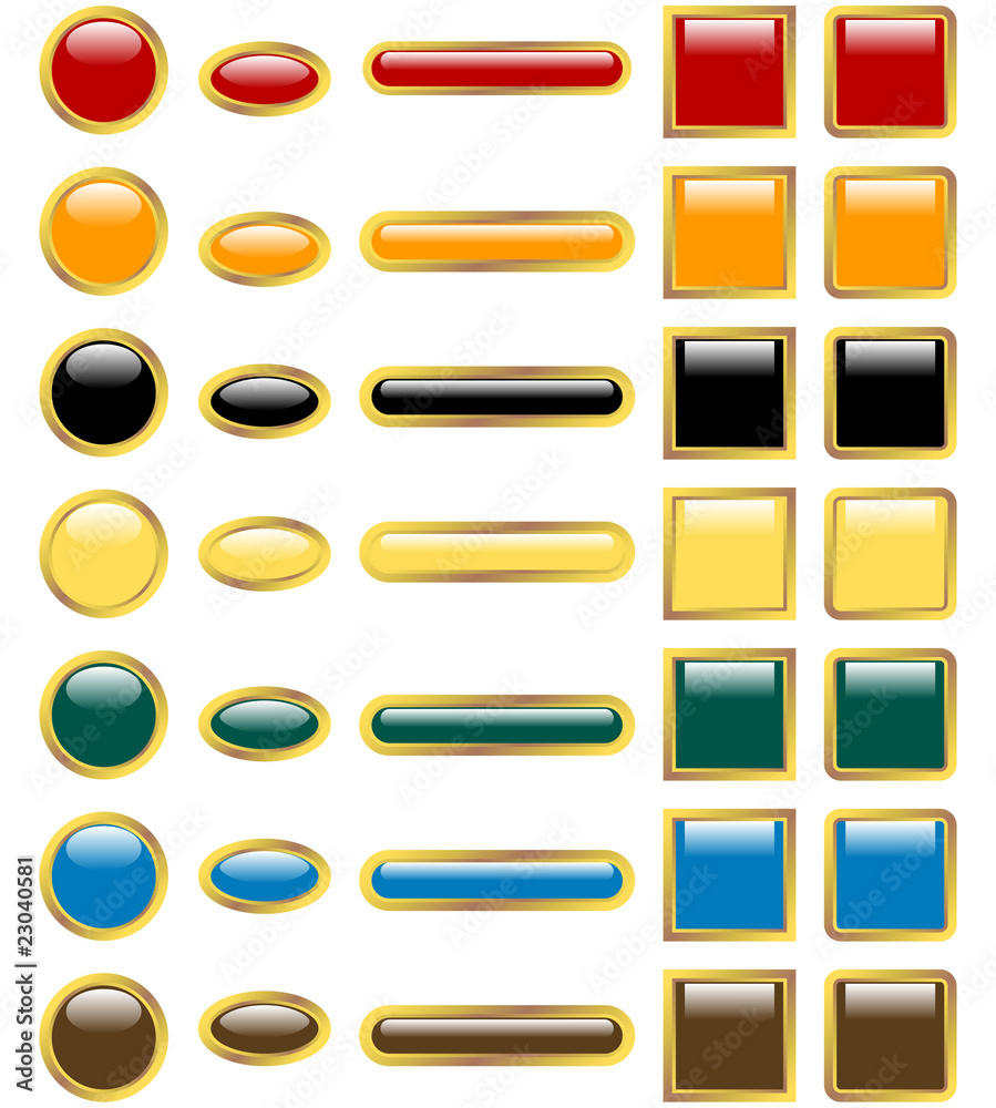 Set of Glossy Web Buttons Set of Glossy Web Buttons