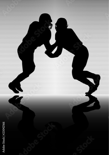 American footbal vector  duel illustration