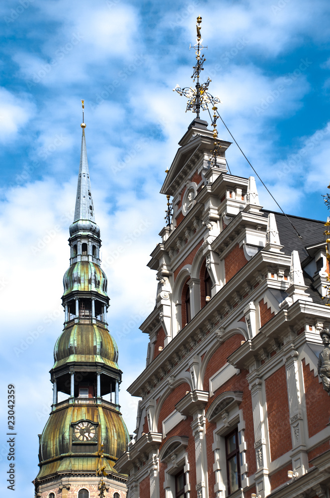 Obraz premium Riga old town architecture