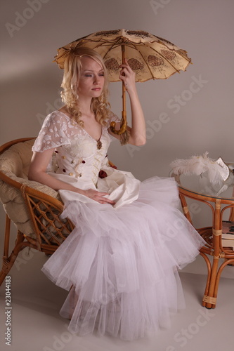 Woman in wedding dress