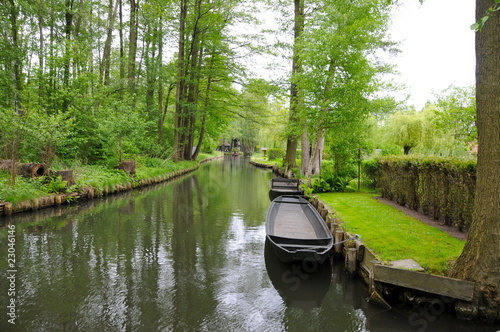 Kanal Spreewald mit Kahn