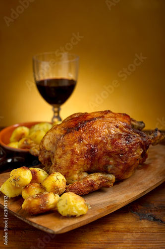 chicken roasted with potatoes-pollo e patate al forno