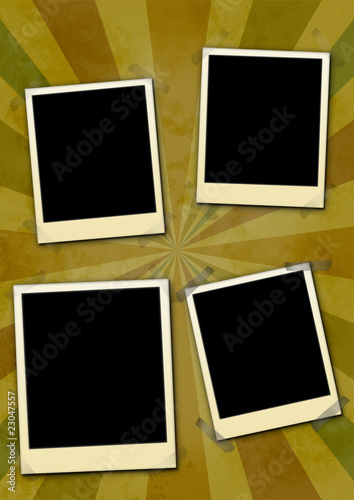 Photo Frames on Grungy Background