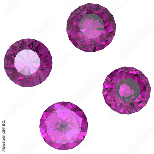 Round amethyst