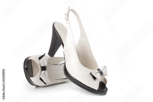 black and white women's shoe