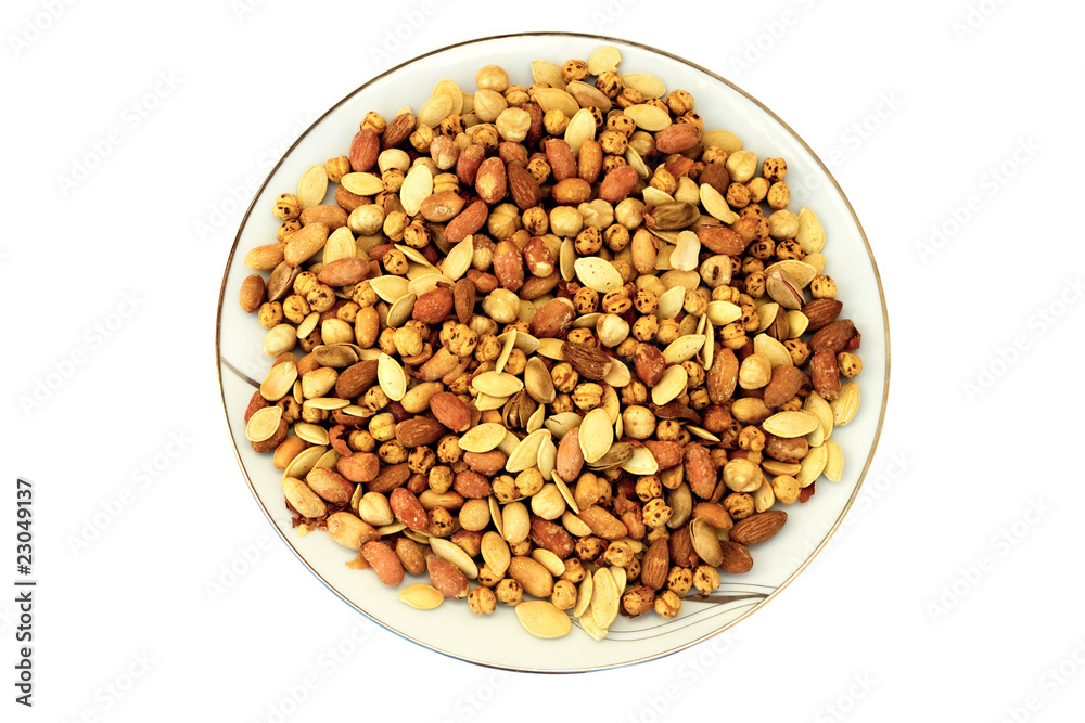 Mixed Nuts on a Plate Mixed Nuts on a Plate