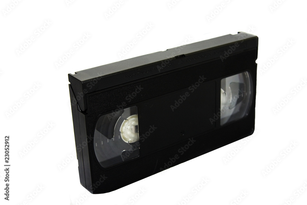 The black old cartridge for the videorecorder