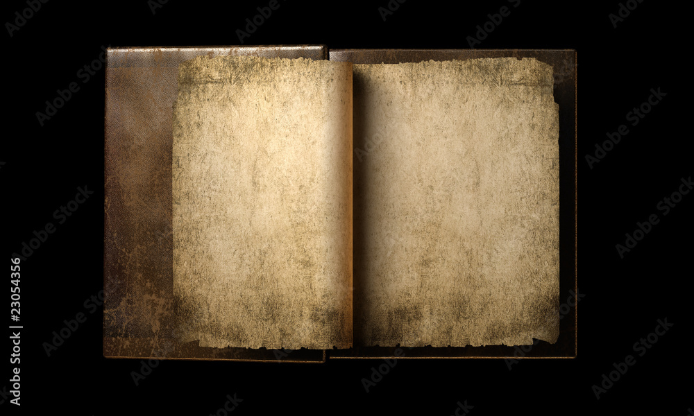 Very Old Magic Book With Blank Pages Isolated Stock Photo | Adobe Stock