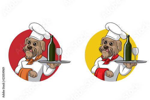 Chef dog mascot