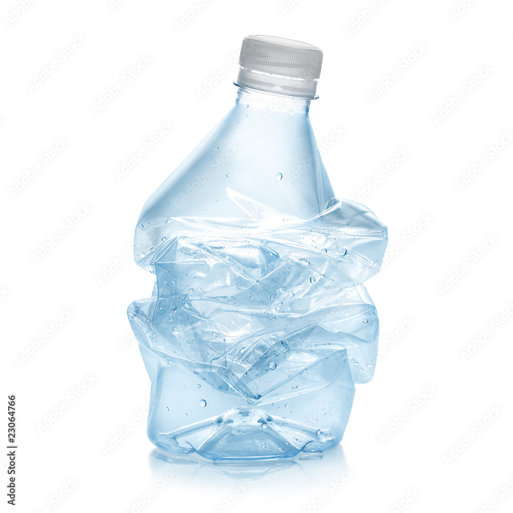 Botella de plastico aplastada Stock Photo | Adobe Stock