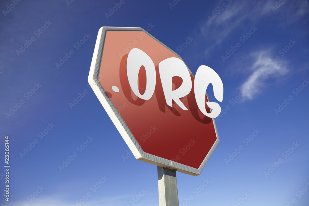 Organization road sign