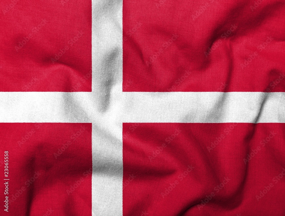 Fototapeta premium 3D Flag of Denmark