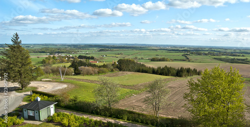 Campagne au Danemark vu de Møllehøj le point culminant photo