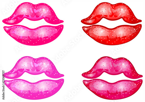 Vector lipstick Kisses