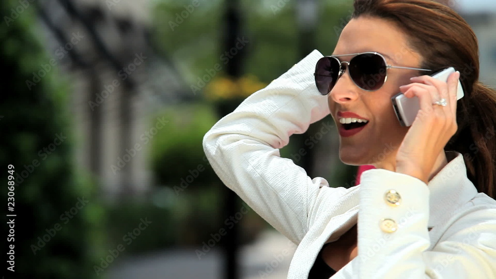 Elegant Lady With Cell Phone