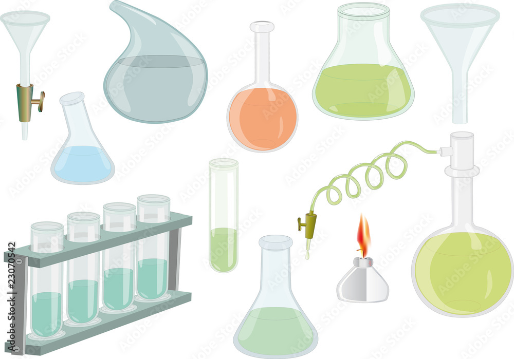 Chemical flasks for experie Chemical flasks for experie