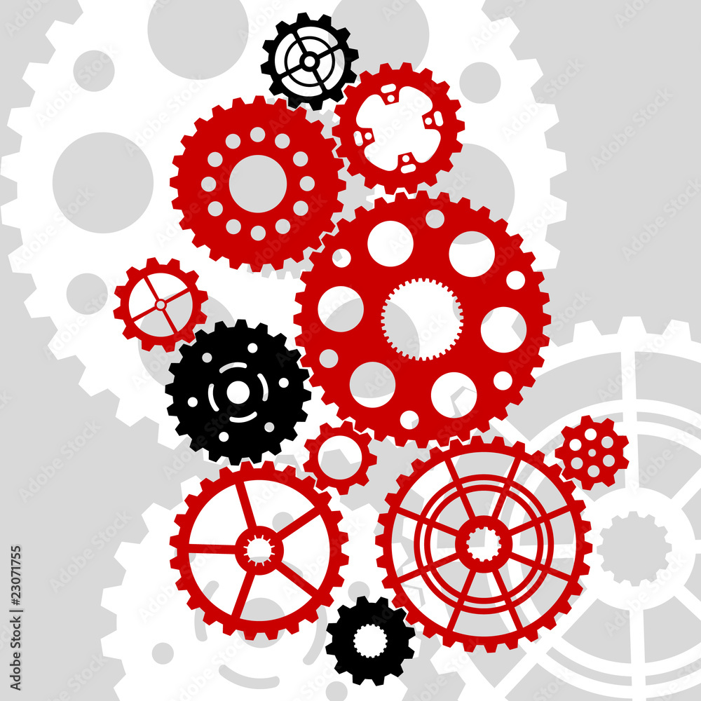 vector gear and cogwheel set vector gear and cogwheel set