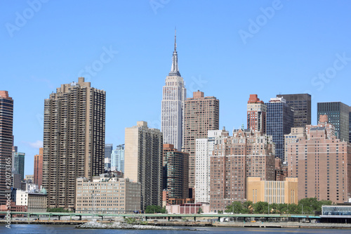 Midtown Manhattan Skyline on a Clear Blue Day, New York City