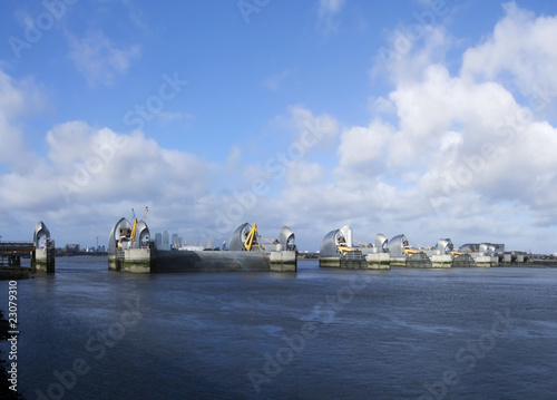 Canvas Print thames barrier flood defenses london
