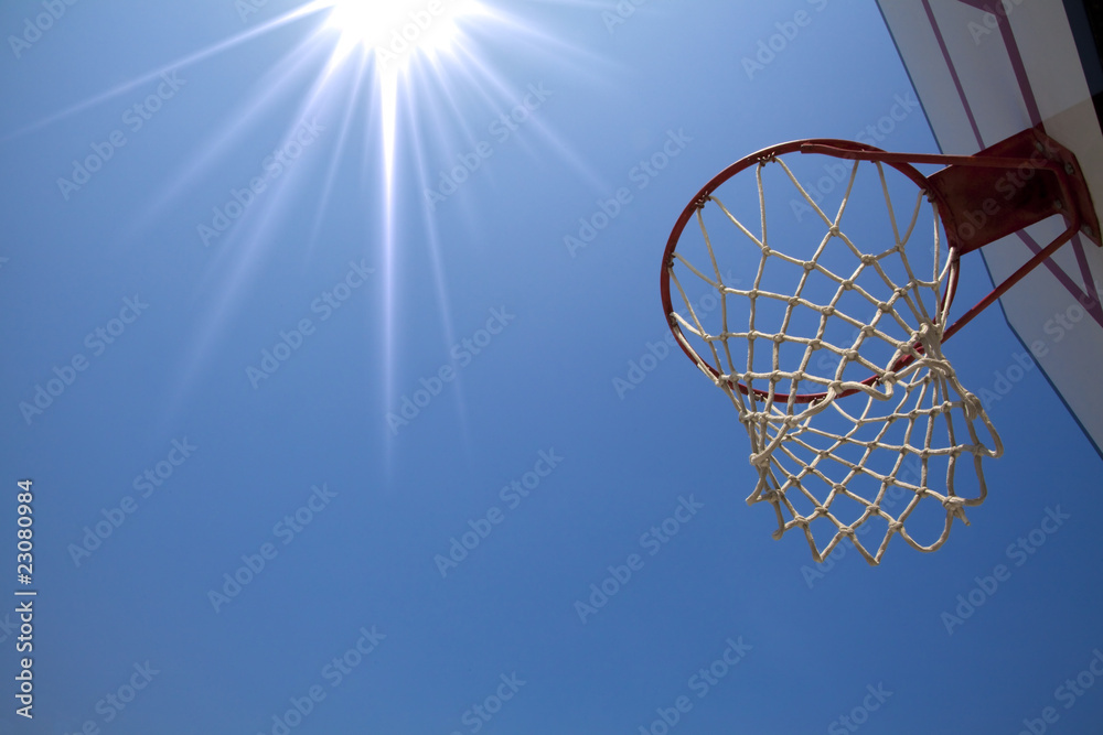 Basket ball net and rim set