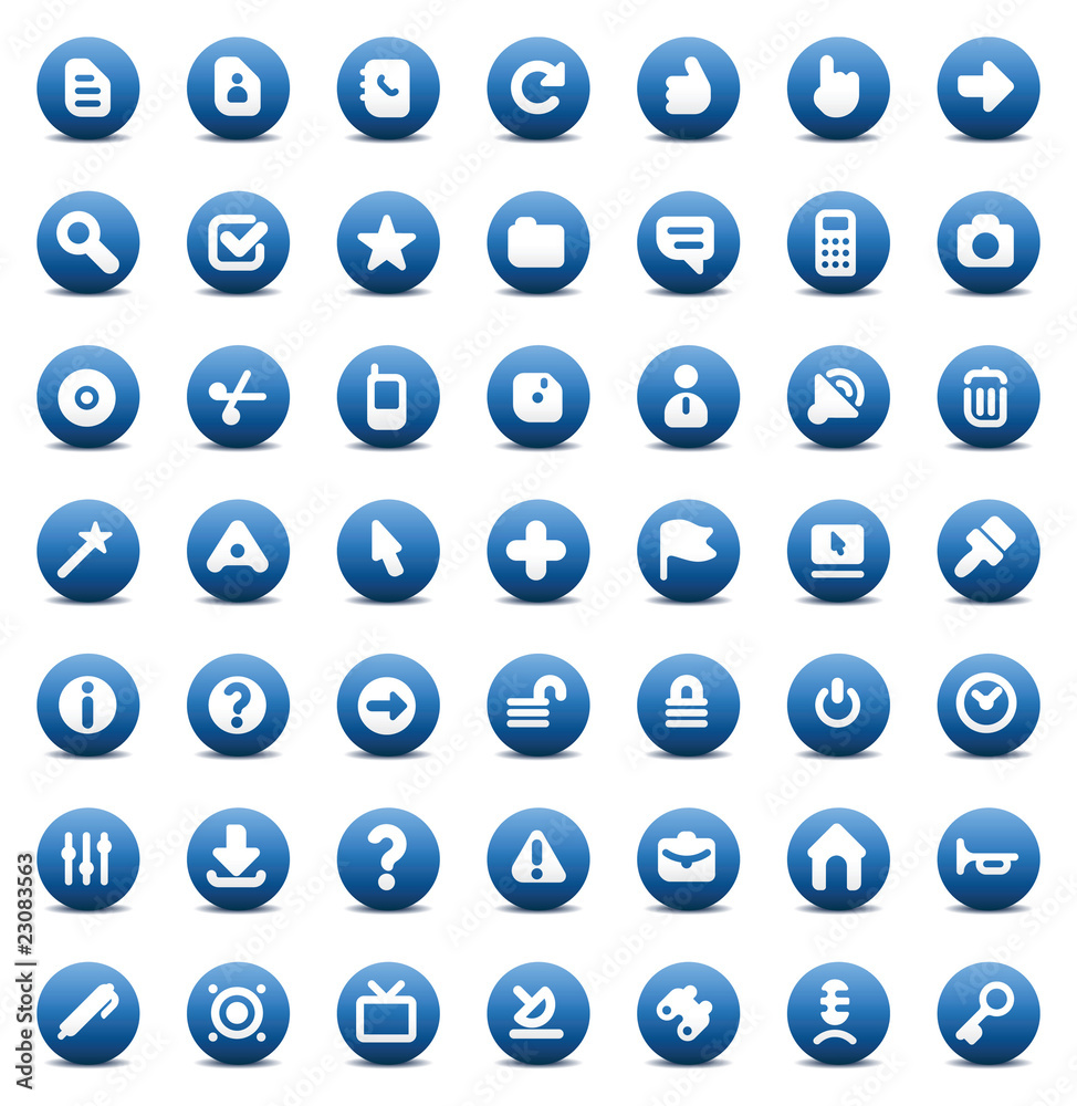 Vector icons for computer interface Vector icons for computer interface