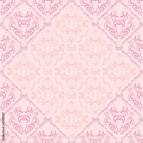Seamless floral pink frame © one