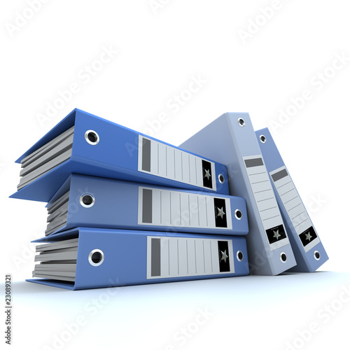 Binders in blue