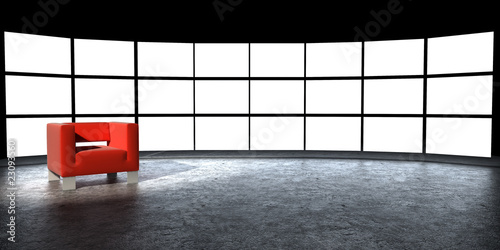Several light box with blank space,3D rendering