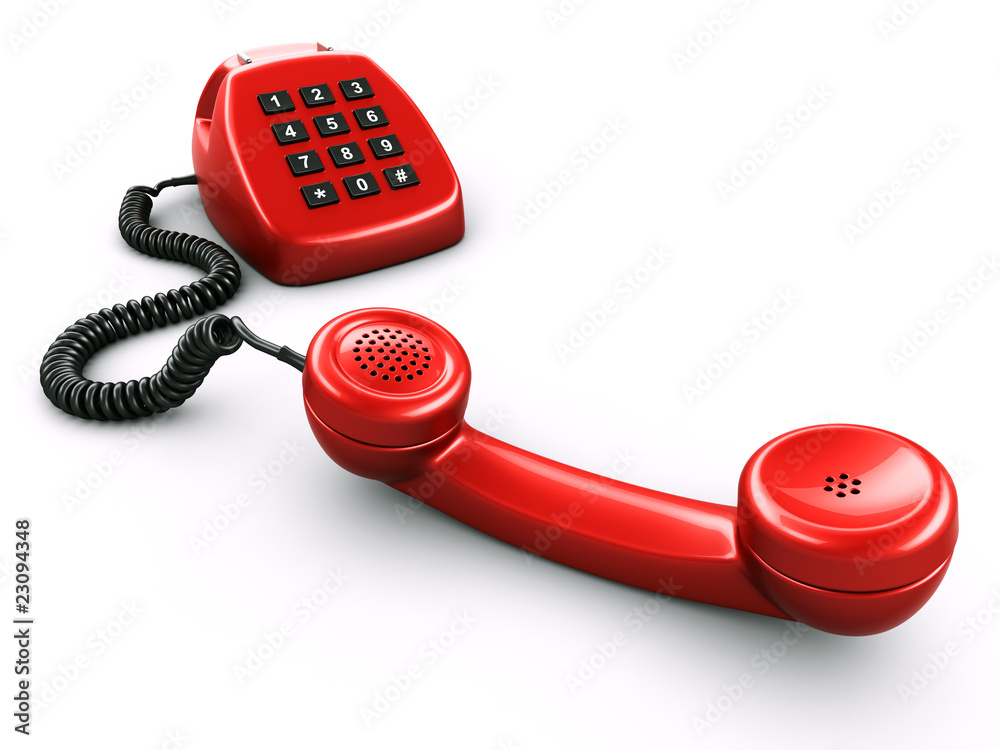 Old retro phone with a digital numpad Old retro phone with a digital numpad