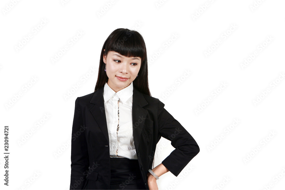 Smiling business woman. Isolated over white background Smiling business woman. Isolated over white background