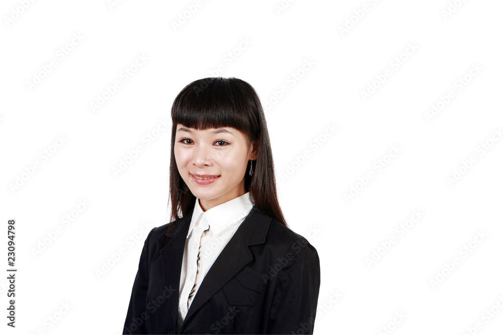 Smiling business woman. Isolated over white background Smiling business woman. Isolated over white background