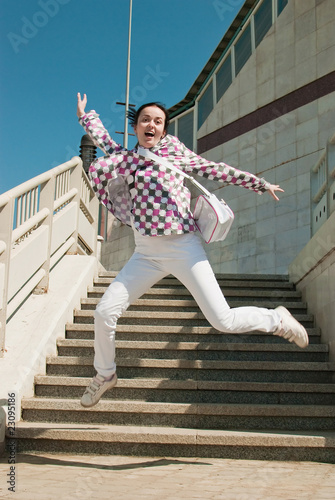 jumping girl photo