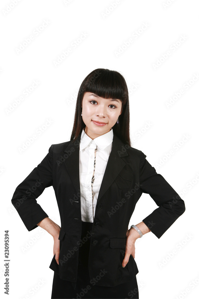 Smiling business woman. Isolated over white background Smiling business woman. Isolated over white background