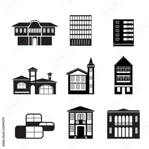 different kind of houses and buildings
