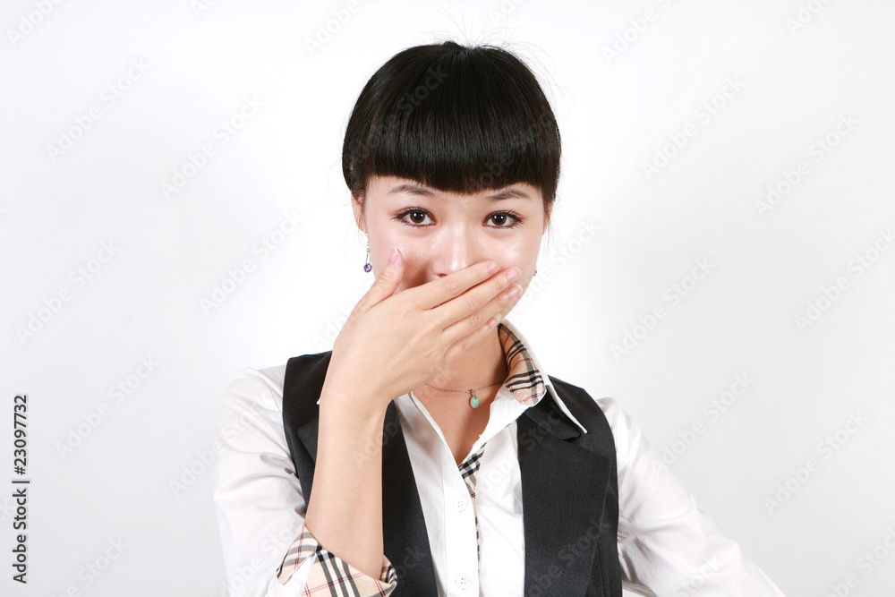 Smiling business woman. Isolated over white background Smiling business woman. Isolated over white background
