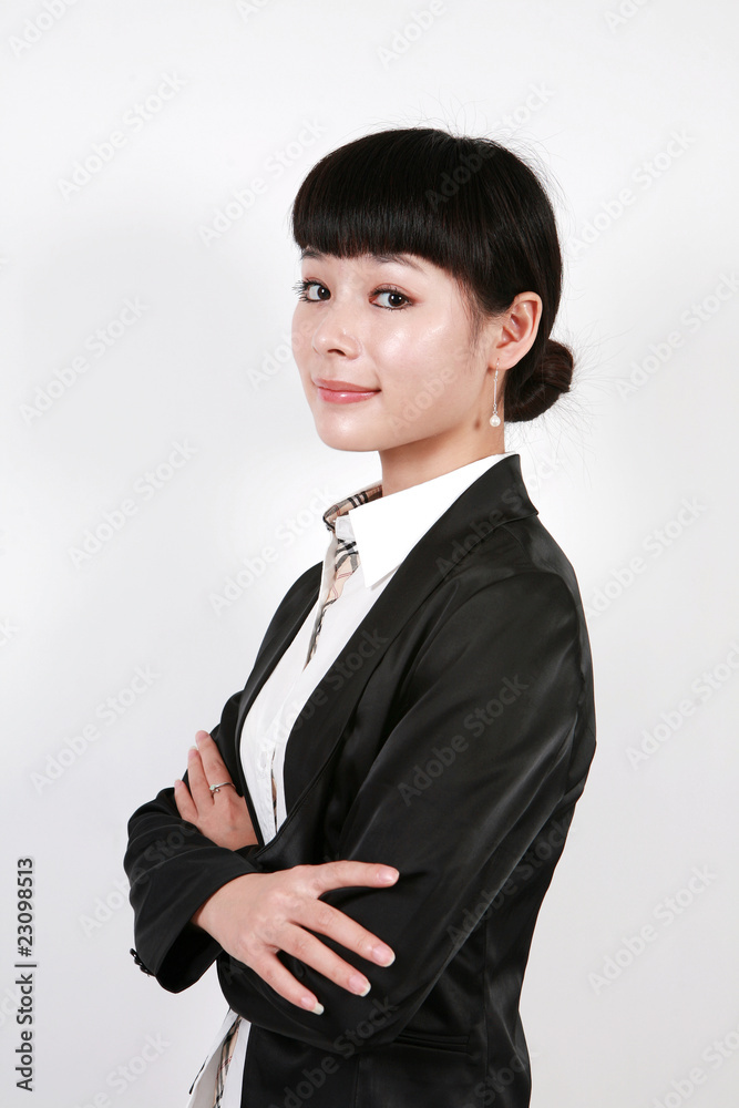 Smiling business woman. Isolated over white background Smiling business woman. Isolated over white background