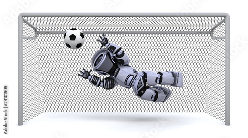 robot playing soccer