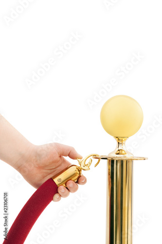 V.I.P only!!! Hand opening red velvet rope