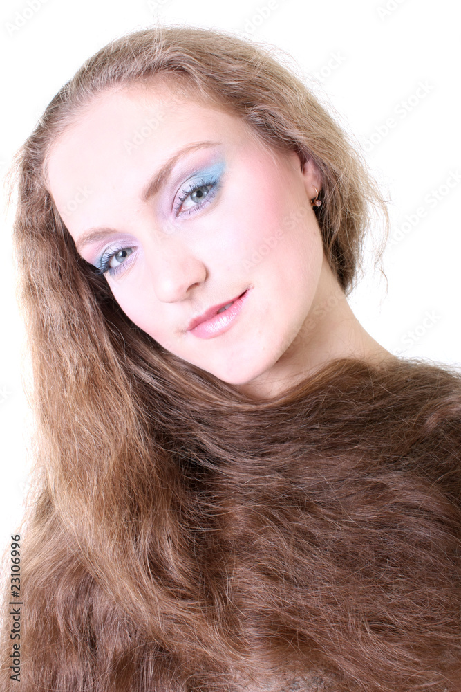Portrait of a girl with long hair Portrait of a girl with long hair